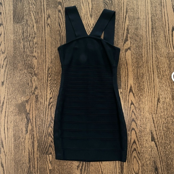 Marciano black bodycon / bandage mini dress with back cut out - Picture 1 of 4